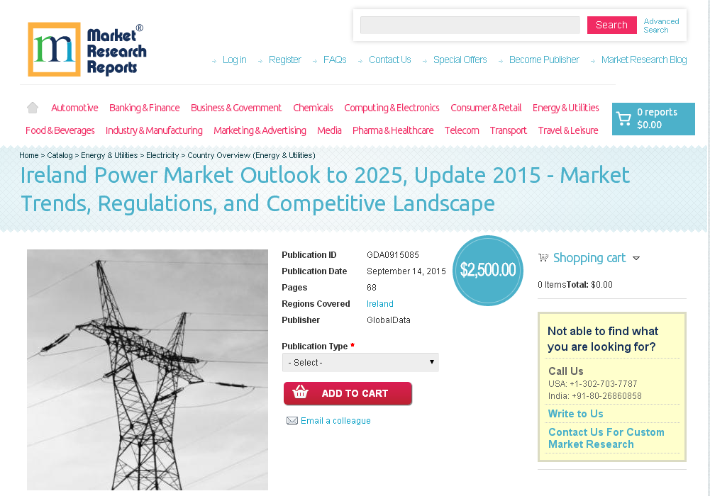 Ireland Power Market Outlook to 2025, Update 2015'