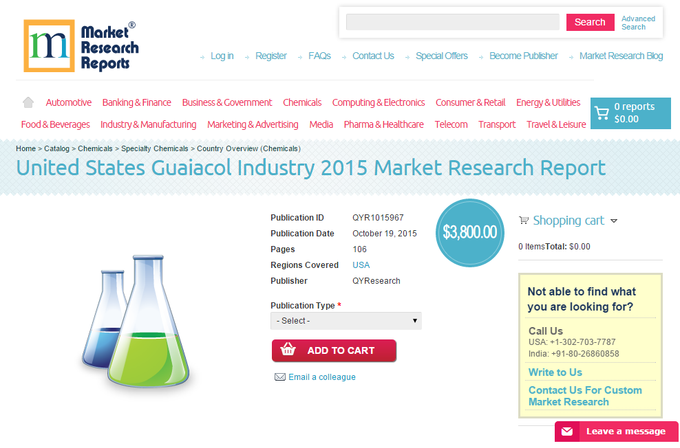 United States Guaiacol Industry 2015