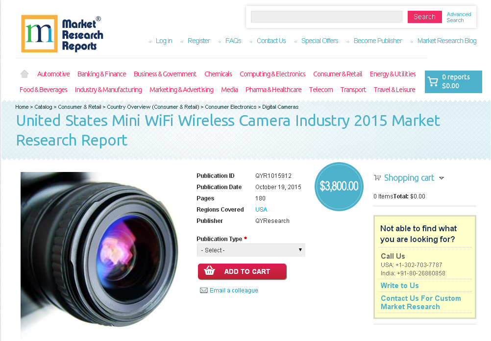 United States Mini WiFi Wireless Camera Industry 2015'