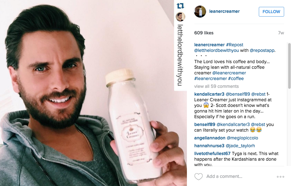 Scott Disick and Leaner Creamer