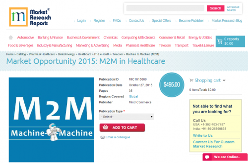 Market Opportunity 2015: M2M in Healthcare'