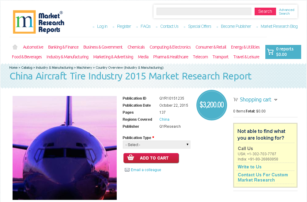 China Aircraft Tire Industry 2015