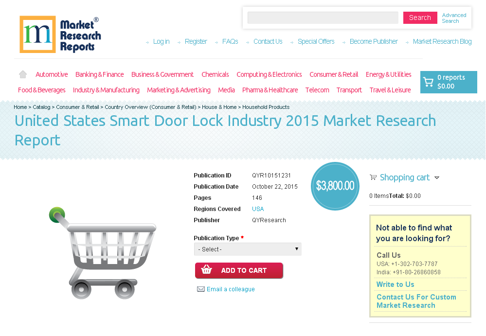 United States Smart Door Lock Industry 2015