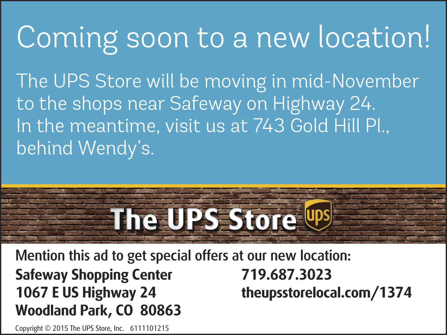 The UPS Store Relocation Ad'