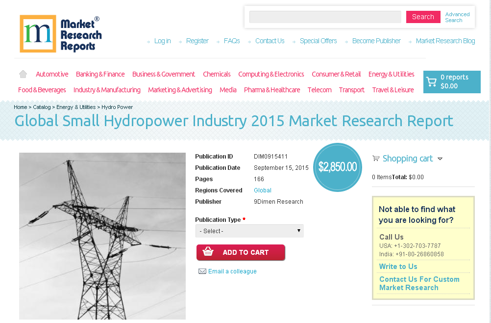 Global Small Hydropower Industry 2015