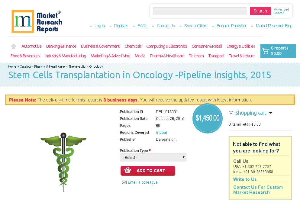 Stem Cells Transplantation in Oncology 2015