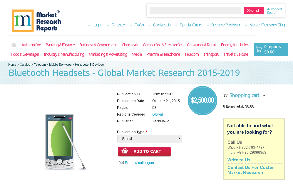 Bluetooth Headsets - Global Market Research 2015-2019