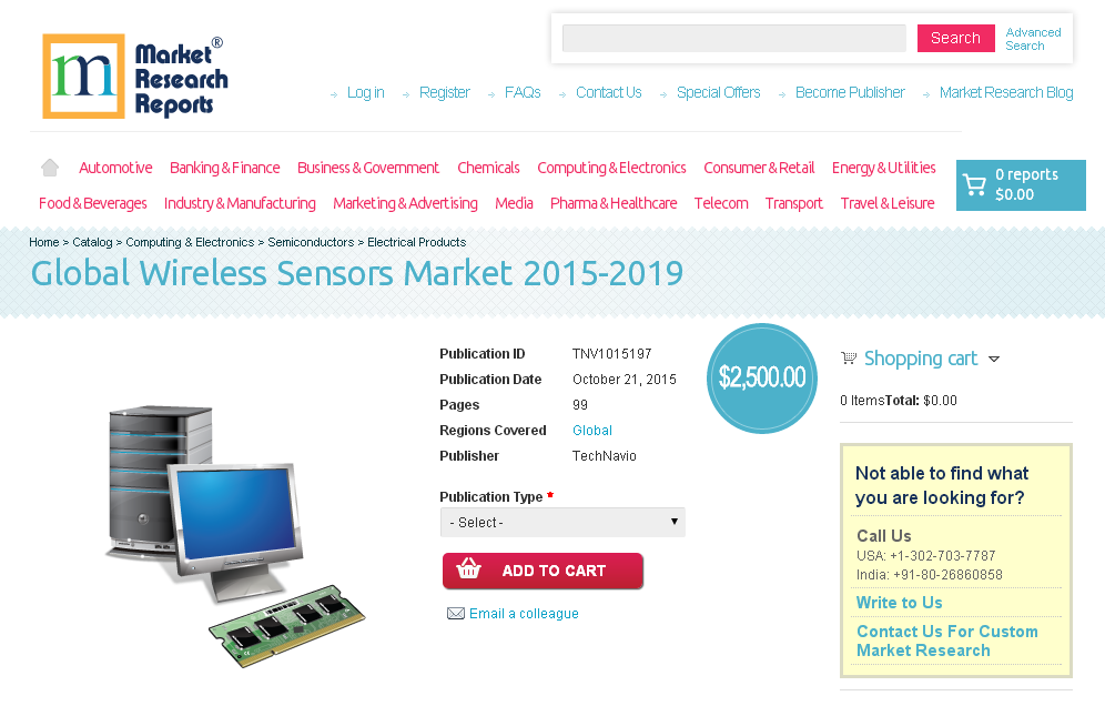 Global Wireless Sensors Market 2015-2019