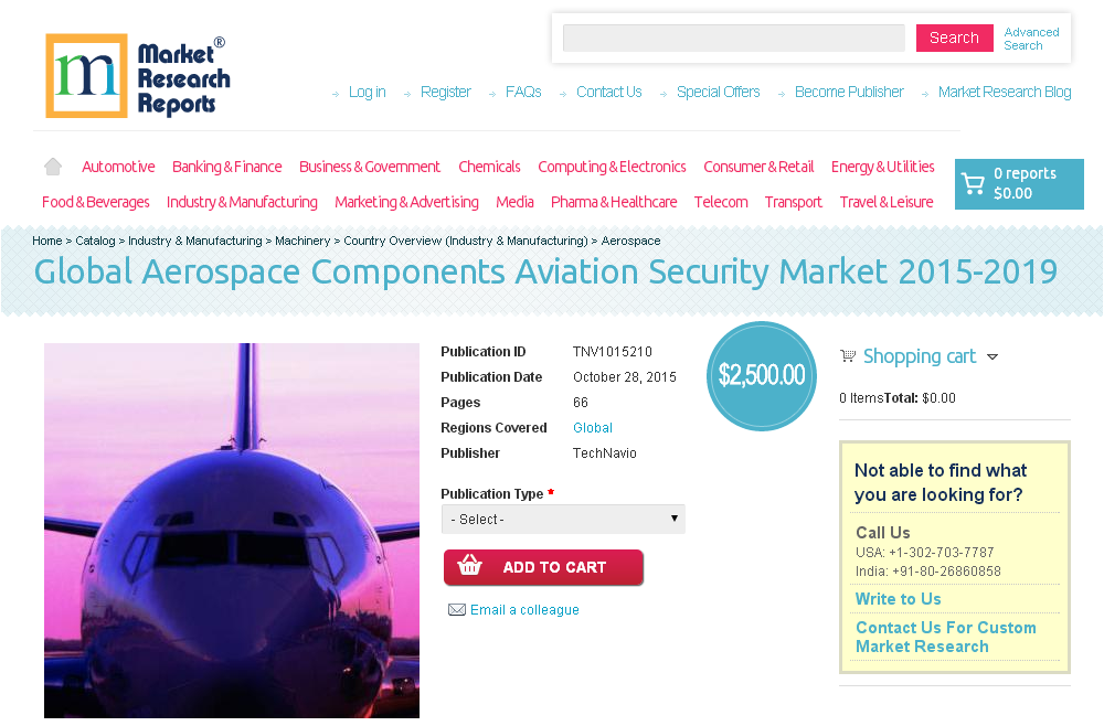 Global Aerospace Components Aviation Security Market 2015