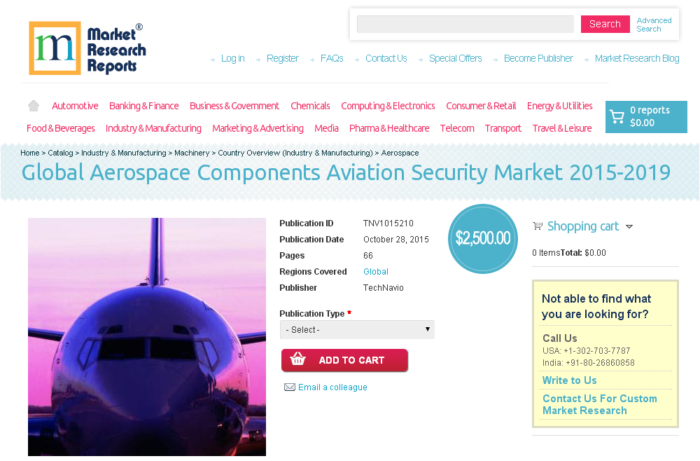 Global Aerospace Components Aviation Security Market 2015'