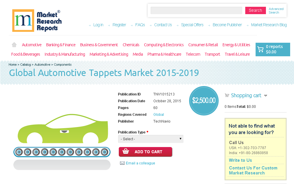Global Automotive Tappets Market 2015-2019