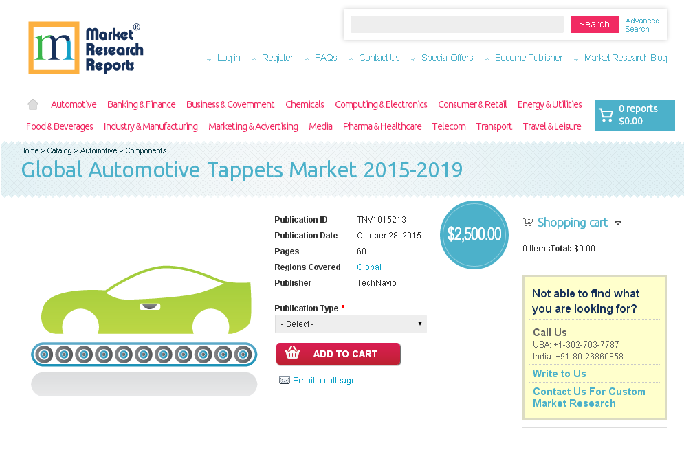 Global Automotive Tappets Market 2015-2019'