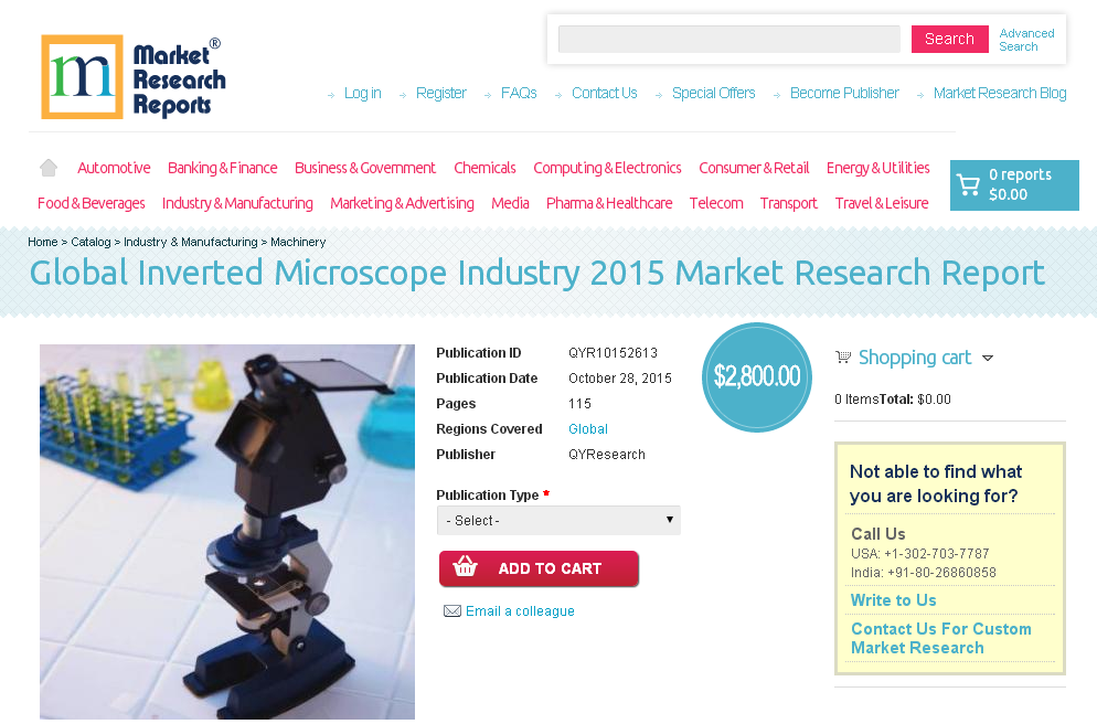 Global Inverted Microscope Industry 2015'