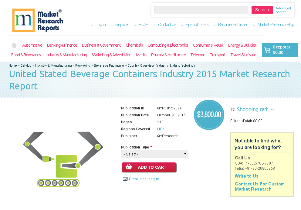United Stated Beverage Containers Industry 2015
