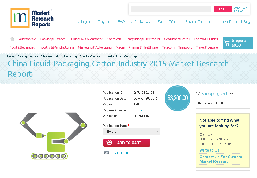 China Liquid Packaging Carton Industry 2015'