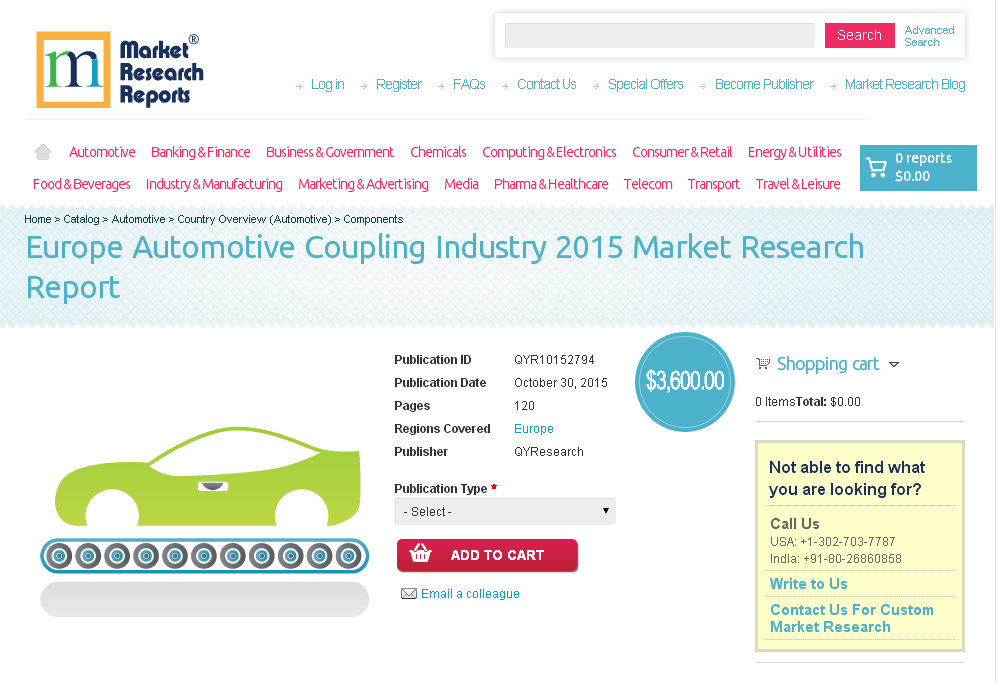 Europe Automotive Coupling Industry 2015'