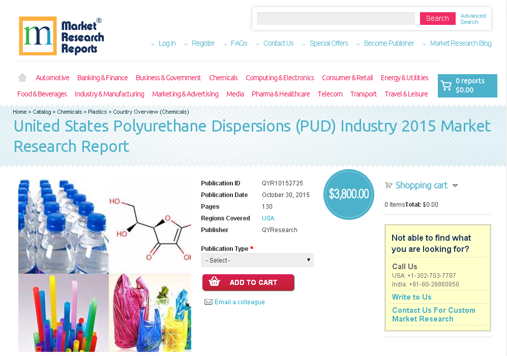 United States Polyurethane Dispersions (PUD) Industry 2015
