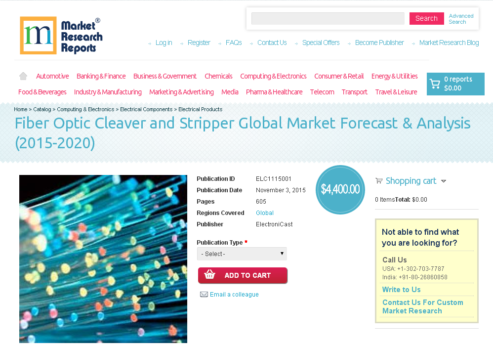 Fiber Optic Cleaver and Stripper Global Market Forecast'