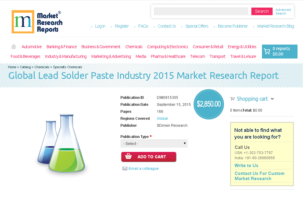 Global Lead Solder Paste Industry 2015'