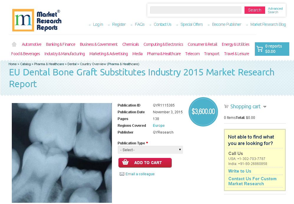 EU Dental Bone Graft Substitutes Industry 2015