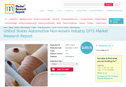 United States Automotive Non-woven Industry 2015'