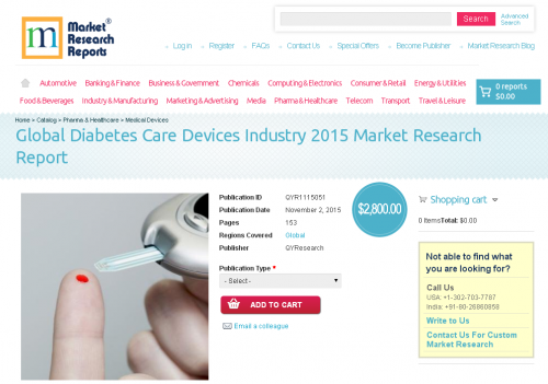 Global Diabetes Care Devices Industry 2015'