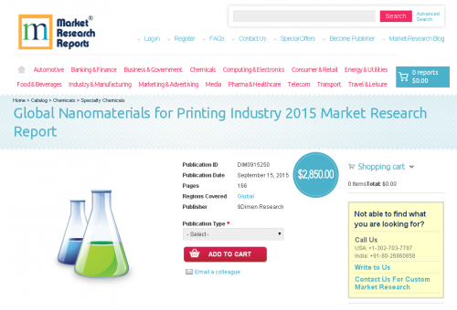 Global Nanomaterials for Printing Industry 2015'