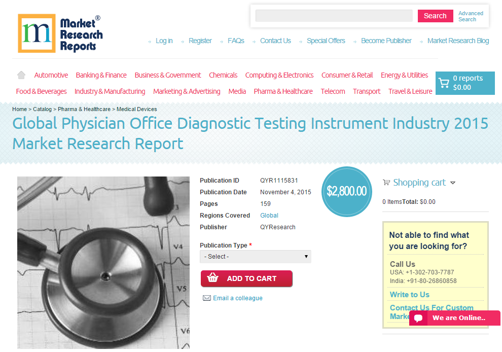 Global Physician Office Diagnostic Testing Instrument