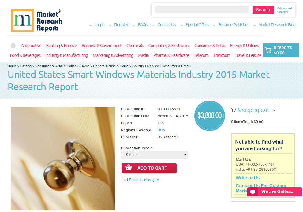 United States Smart Windows Materials Industry 2015