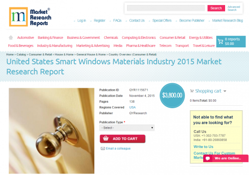 United States Smart Windows Materials Industry 2015'