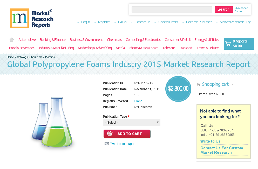 Global Polypropylene Foams Industry 2015'