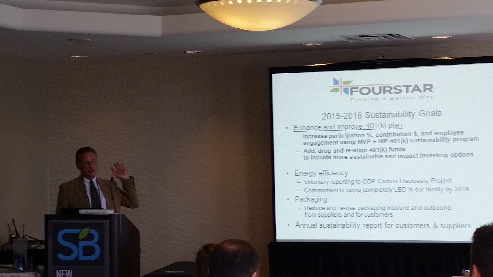 Phil Holman spoke at the Sustainable Brands New Metrics 