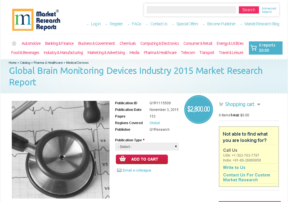 Global Brain Monitoring Devices Industry 2015'