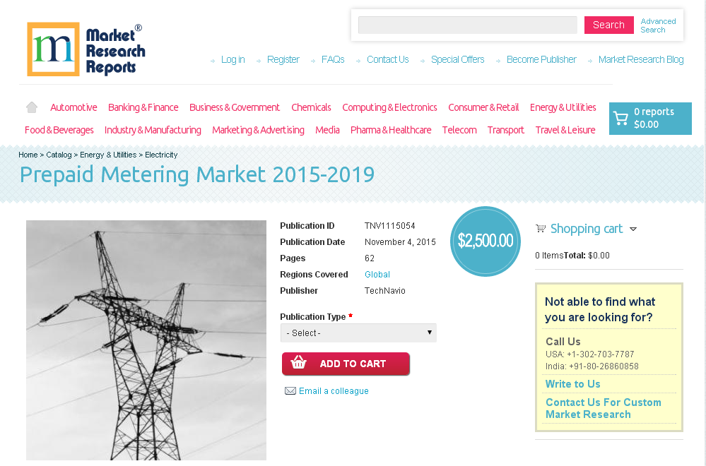 Prepaid Metering Market 2015-2019'