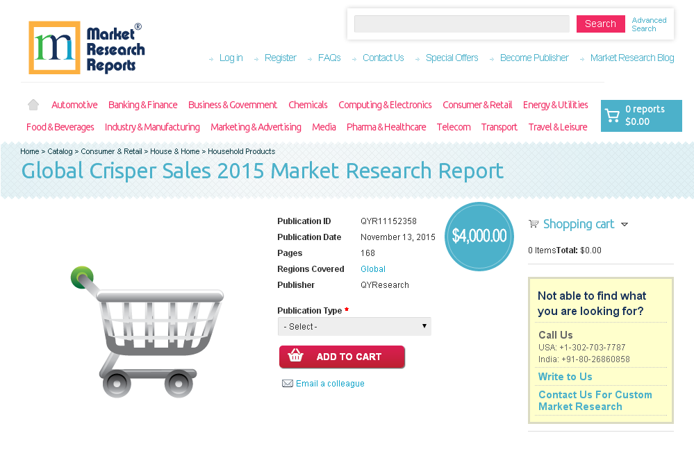 Global Crisper Sales 2015 Market Research Report'
