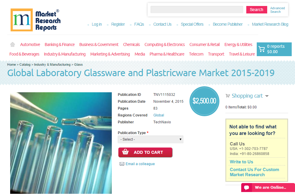 Global Laboratory Glassware and Plastricware Market 2015'