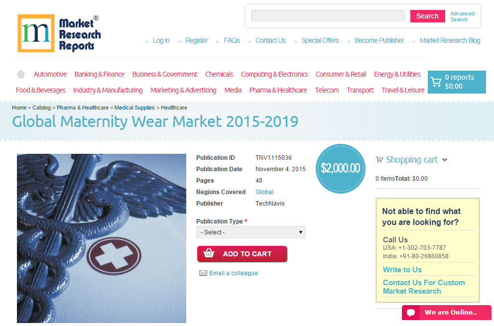 Global Maternity Wear Market 2015-2019