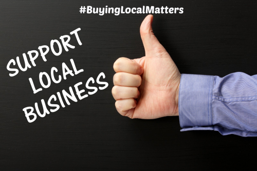 Thumbs up because buying local matters everyday'