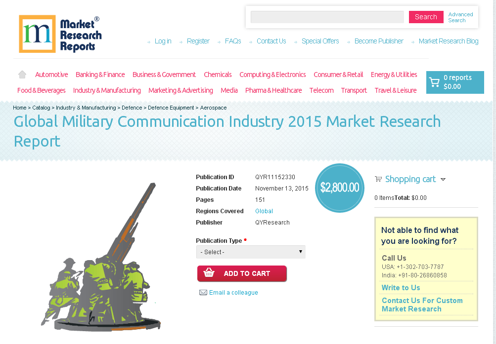 Global Military Communication Industry 2015