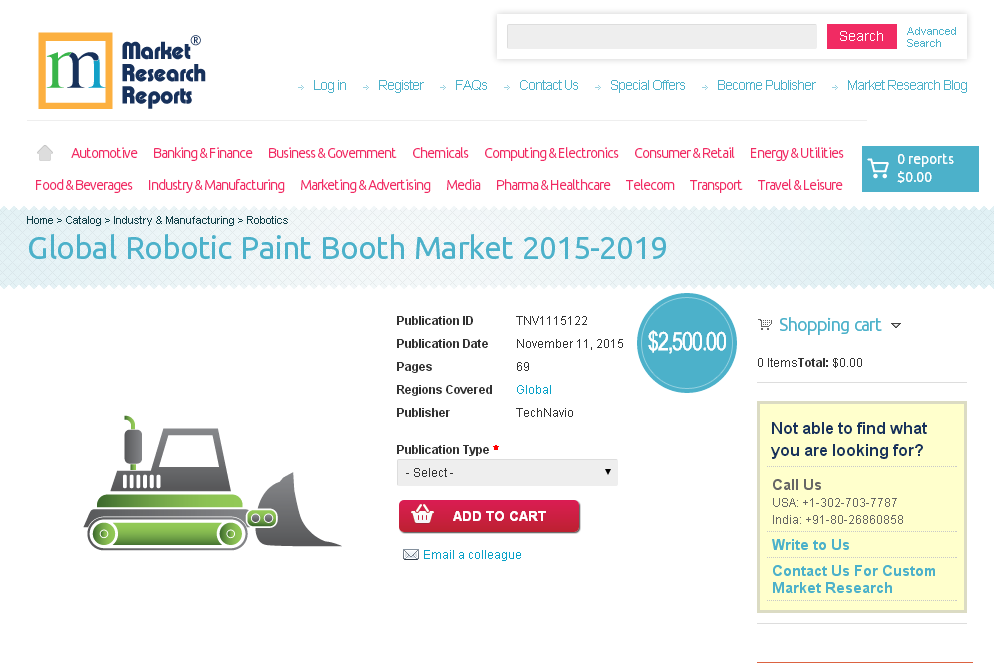 Global Robotic Paint Booth Market 2015-2019
