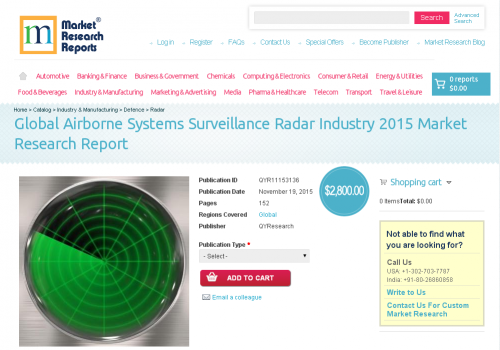 Global Airborne Systems Surveillance Radar Industry 2015'