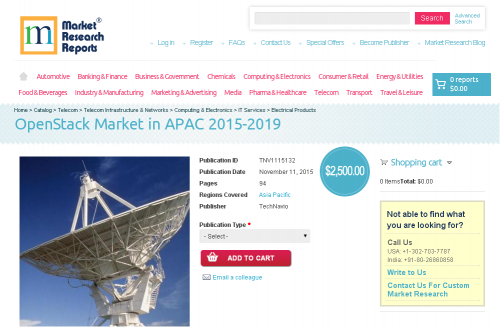 OpenStack Market in APAC 2015-2019'