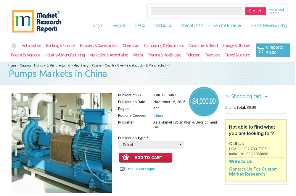 Pumps Markets in China