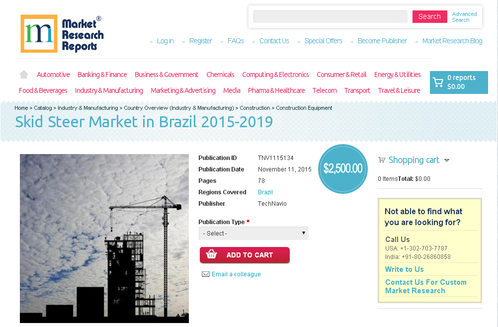 Skid Steer Market in Brazil 2015-2019