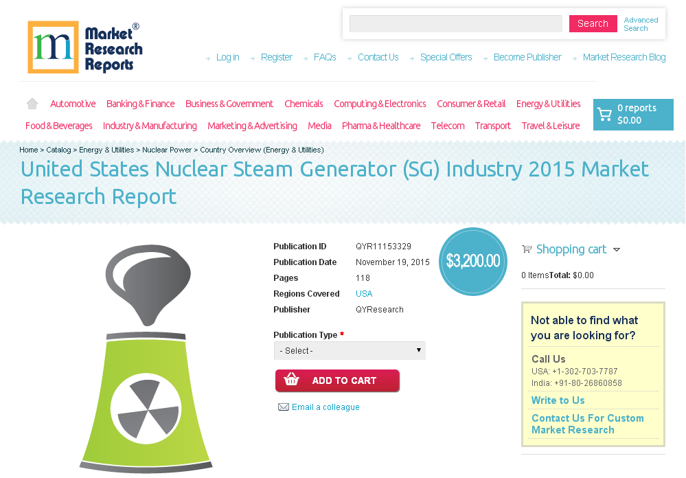 United States Nuclear Steam Generator (SG) Industry 2015'