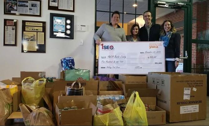 1SEO.com Digital Agency YWCA Canned Good Donation 2015