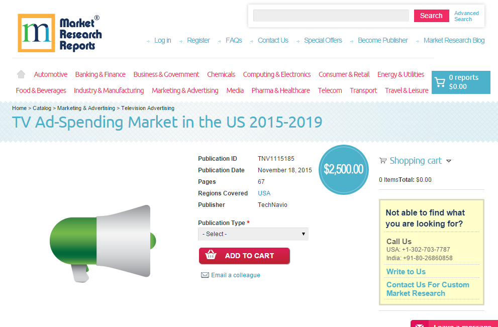 TV Ad-Spending Market in the US 2015 - 2019