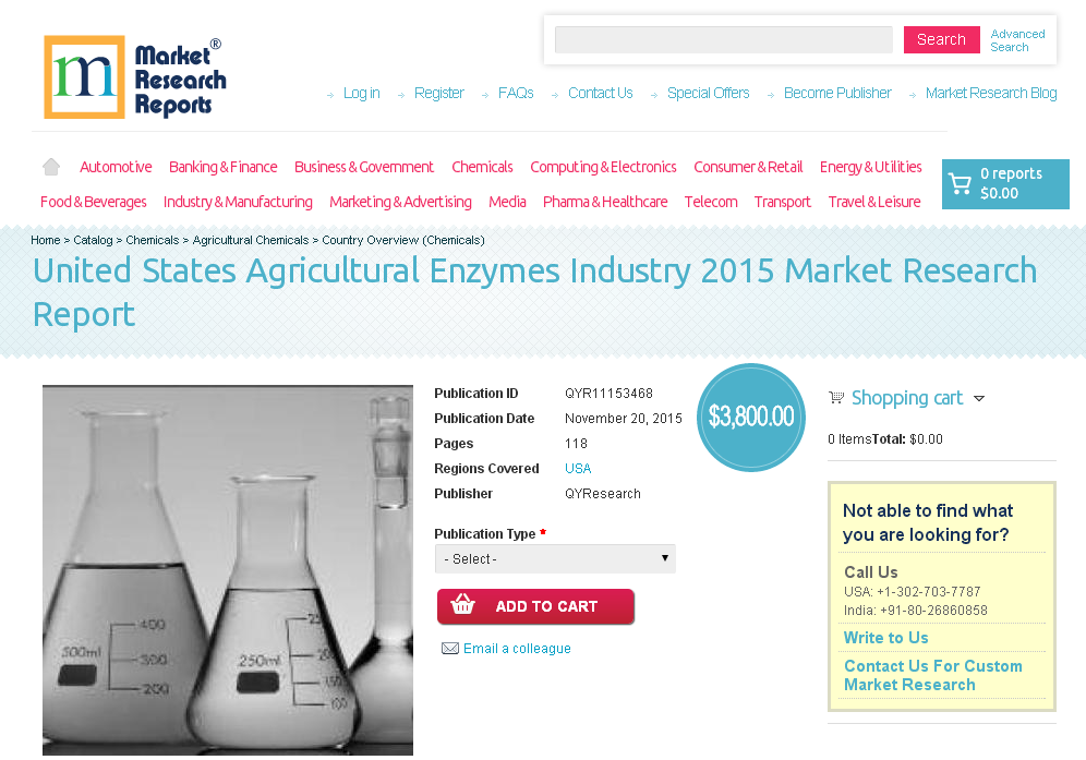 United States Agricultural Enzymes Industry 2015'