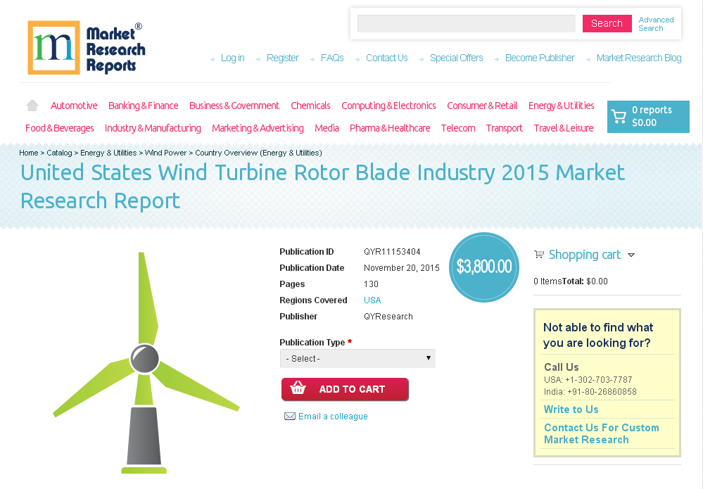 United States Wind Turbine Rotor Blade Industry 2015