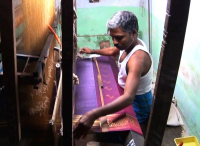 Silk Saree Weaving in Process